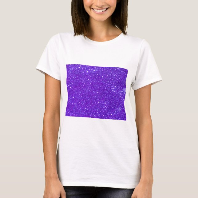 Purpurfärgad gnistraglitteranpassad design ditt t shirt (Framsida)
