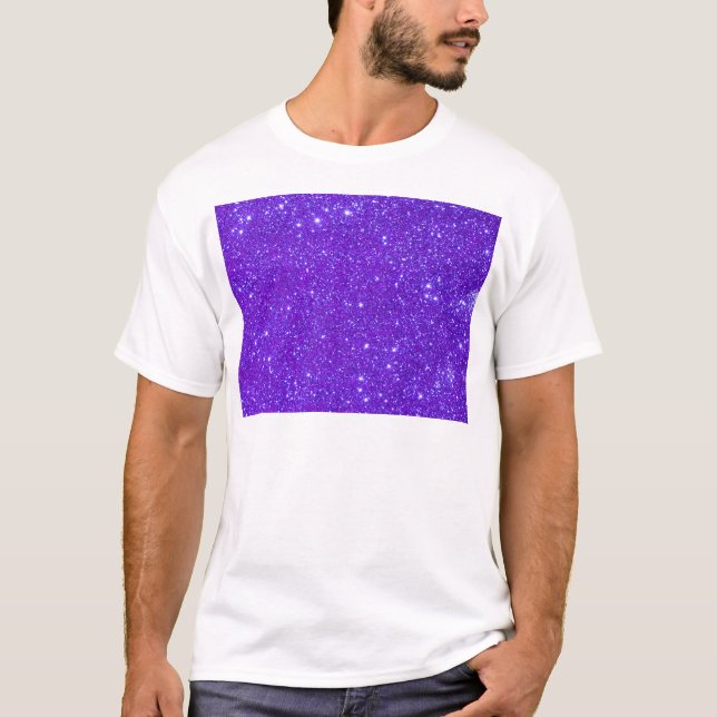 Purpurfärgad gnistraglitteranpassad design ditt t shirt (Framsida)