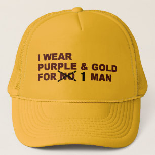 Purpurfärgad & guld- Favre hatt Keps