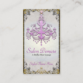 Purpurfärgad guld- salong för modernt sofistikerat tidsbeställning kort