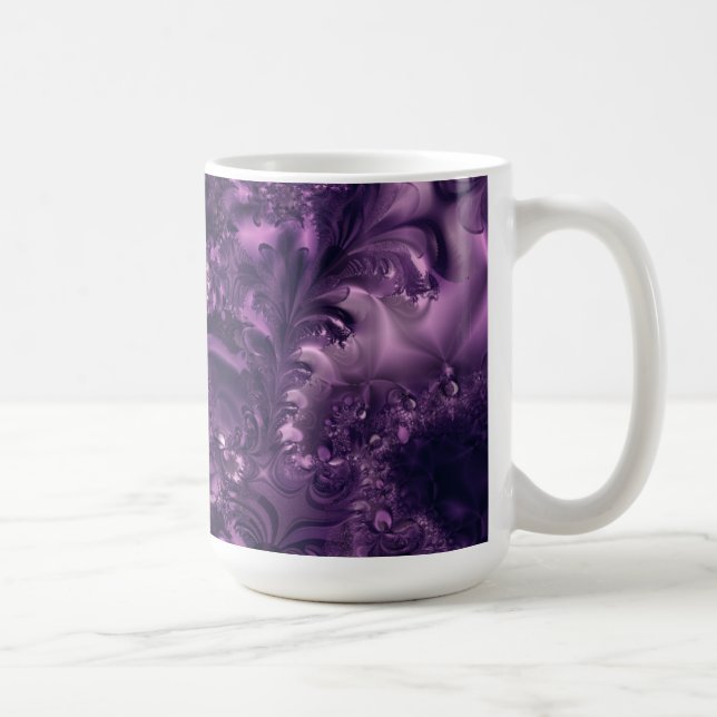 Purpurfärgad härlighetdesign kaffemugg (Höger)