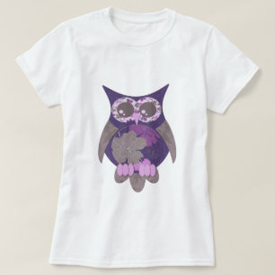 Purpurfärgad hibiskus Owl.png Tee Shirt