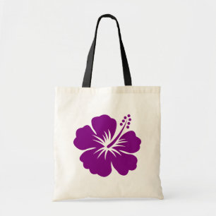 Purpurfärgad hibiskusaloha blomma tygkasse