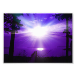 Purpurfärgad himmel fototryck