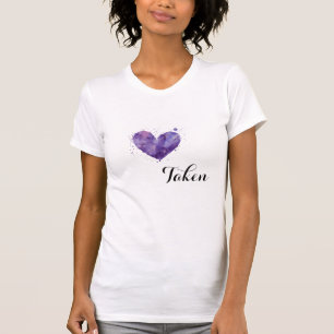 Purpurfärgad hjärta för *~* som TAS T Shirt