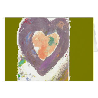 purpurfärgad hjärta hälsningskort