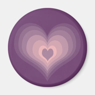 Purpurfärgad hjärta magnet