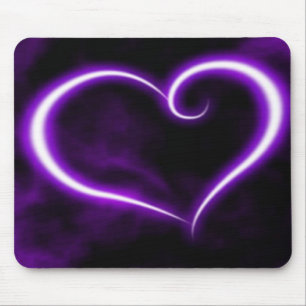 Purpurfärgad hjärta Mousepad Musmatta