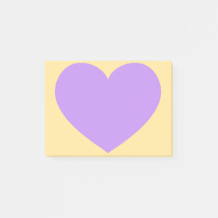 Purpurfärgad hjärta post-it block