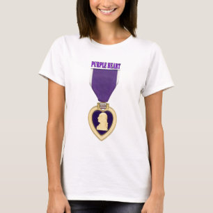 PURPURFÄRGAD HJÄRTA T-SHIRT