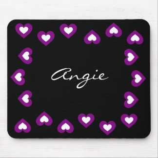 Purpurfärgad hjärtapersonligvalentin Mousepad Musmatta