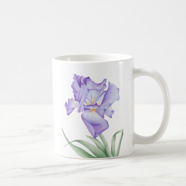 Purpurfärgad Iris Kaffemugg (Höger)