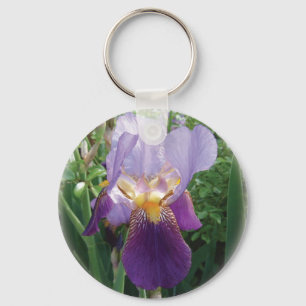 Purpurfärgad Iris Nyckelring