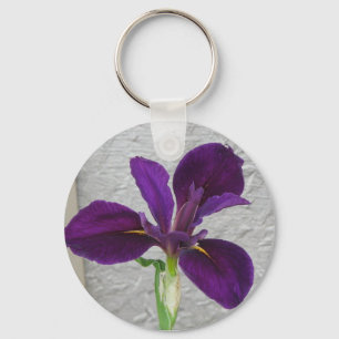 Purpurfärgad Iris Nyckelring