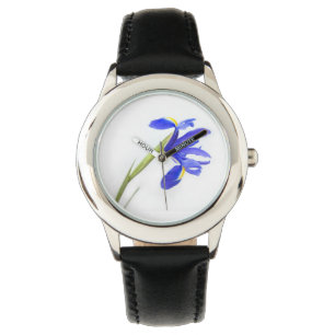 Purpurfärgad Irisblomma Armbandsur