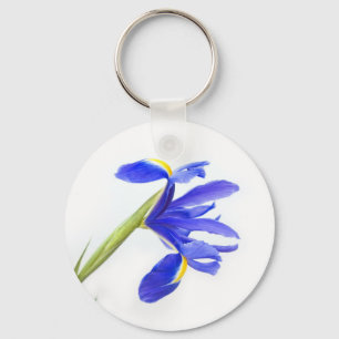 Purpurfärgad Irisblomma Nyckelring