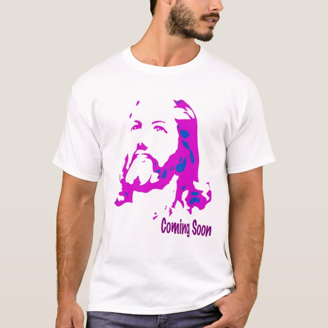 Purpurfärgad Jesus skjorta T-shirt (Framsida)