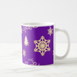 Purpurfärgad jul kaffemugg