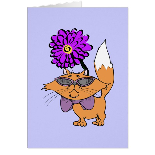 Purpurfärgad kattDude OBS Kort (Framsidan)