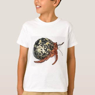 Purpurfärgad kniptångeremitkrabbadesign t-shirt