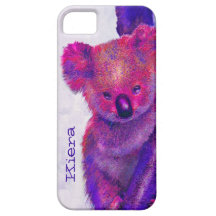 purpurfärgad koalaiphone case