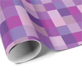 Purpurfärgad konst för PIXEL för Pixelated mönster Presentpapper