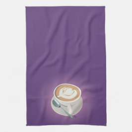 Purpurfärgad Latte handduk Kökshandduk