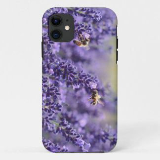 Purpurfärgad lavendel- och biiphone case