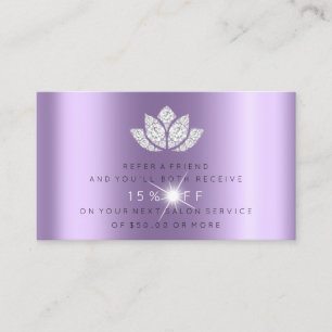 Purpurfärgad lavendel Sparkly Lotus9 för Rabattkort