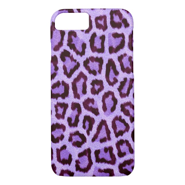 Purpurfärgad Leopard Case-Mate iPhone Skal (Baksida)
