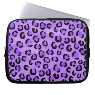 Purpurfärgad Leopardtryckmodell Laptop Fodral