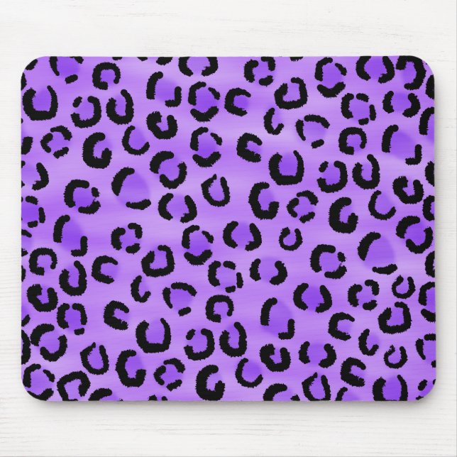 Purpurfärgad Leopardtryckmodell Musmatta (Framsidan)