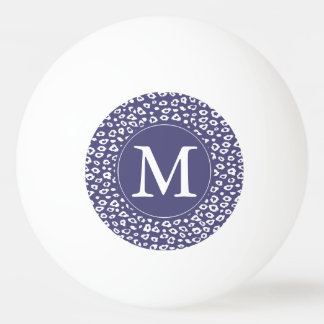 Purpurfärgad LeopardtryckMonogram Pingisboll