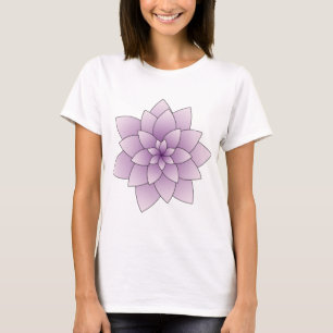 Purpurfärgad lotusblomma t-shirt