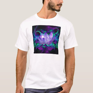 Purpurfärgad lotusblommablomma och dess menande t-shirt