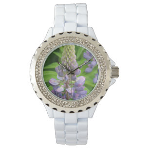 Purpurfärgad Lupine Armbandsur
