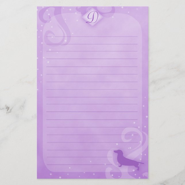Purpurfärgad magisk taxbrevpapper brevpapper (Framsida)