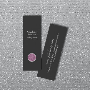 Purpurfärgad Makeupkonstnär för moderna chic Mini Visitkort