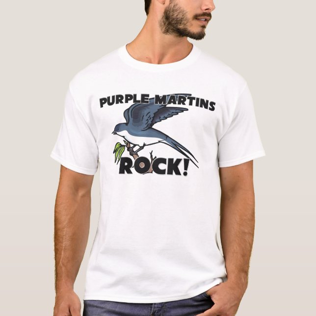 Purpurfärgad Martins sten T Shirt (Framsida)