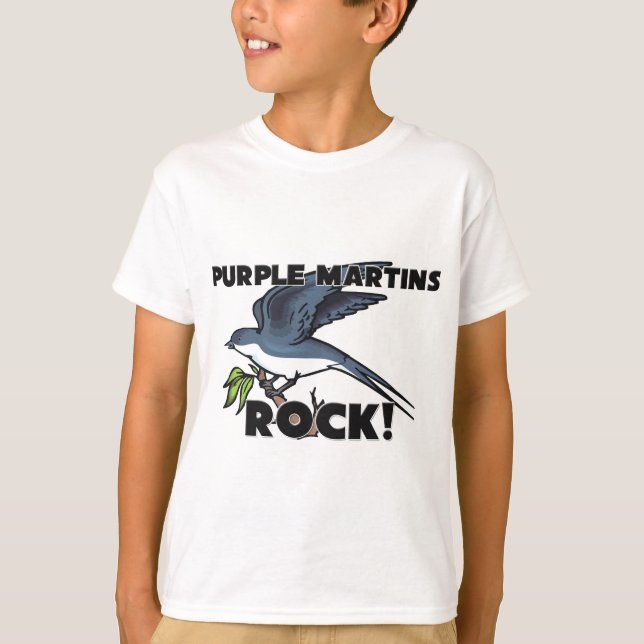 Purpurfärgad Martins sten Tee Shirt (Framsida)