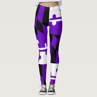 Purpurfärgad Maryland flaggadamasker Leggings