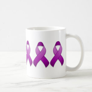 Purpurfärgad medvetenhetbandmugg kaffemugg