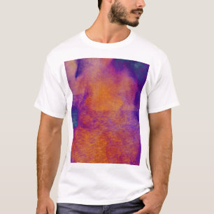 Purpurfärgad modern grafisk design för gula orange t shirt