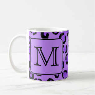 Purpurfärgad Monogram. för Kaffemugg