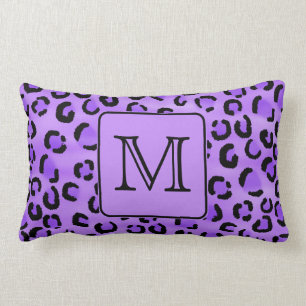 Purpurfärgad Monogram. för Lumbarkudde
