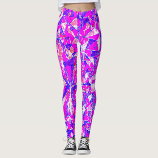 Purpurfärgad mosaik leggings