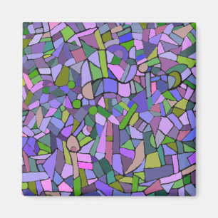 Purpurfärgad mosaikabstrakt magnet