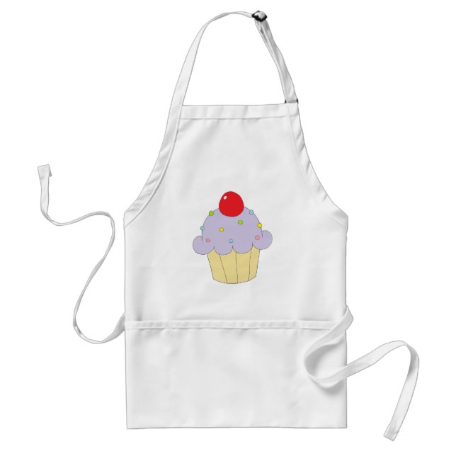 Purpurfärgad muffin förkläde (Framsidan)