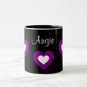 Purpurfärgad mugg för valentin för