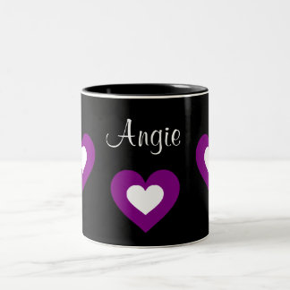 Purpurfärgad mugg för valentin för